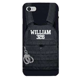 Personalized Thin Blue Line Phone Case Printed 25MAR-LN28