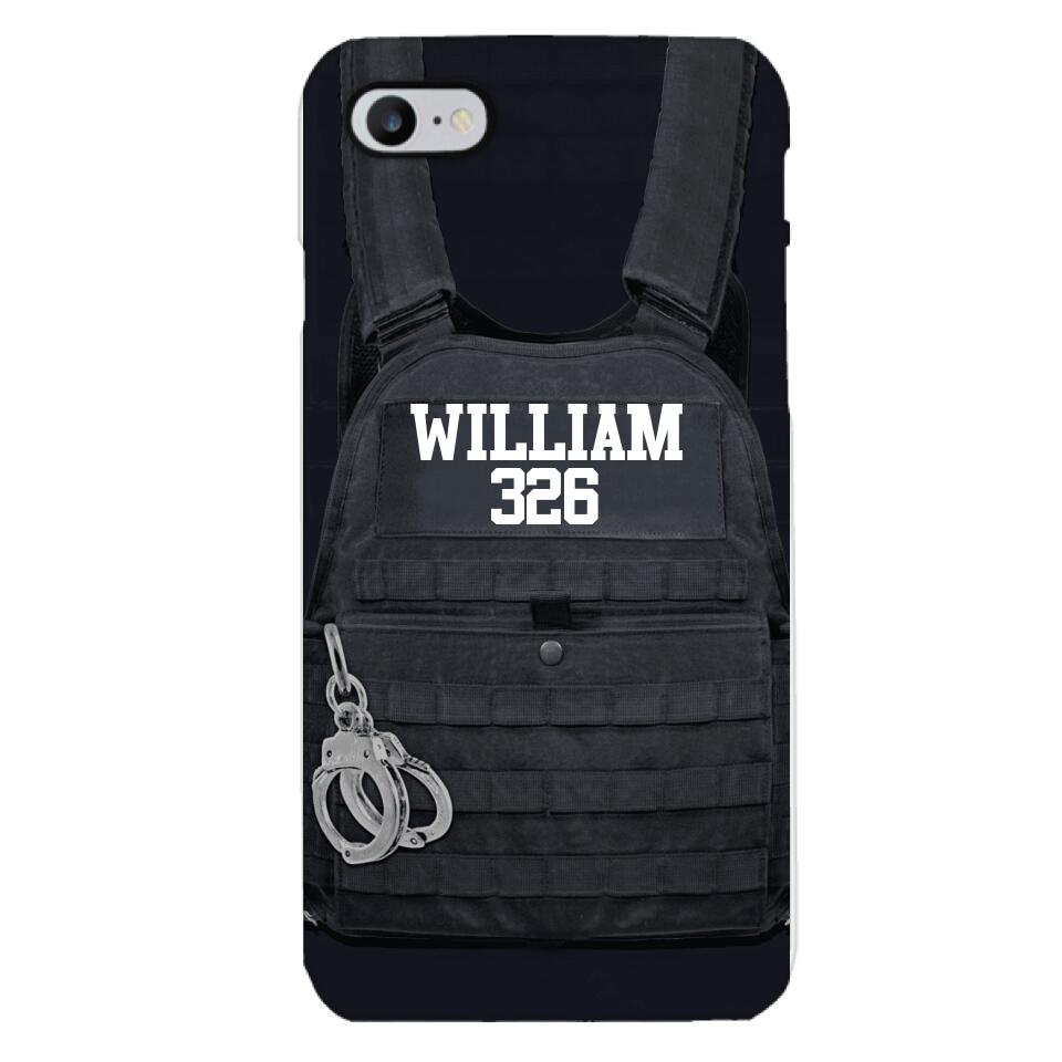 Personalized Thin Blue Line Phone Case Printed 25MAR-LN28