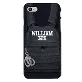 Personalized Thin Blue Line Phone Case Printed 25MAR-LN28