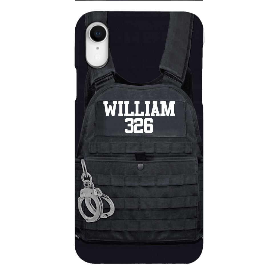 Personalized Thin Blue Line Phone Case Printed 25MAR-LN28