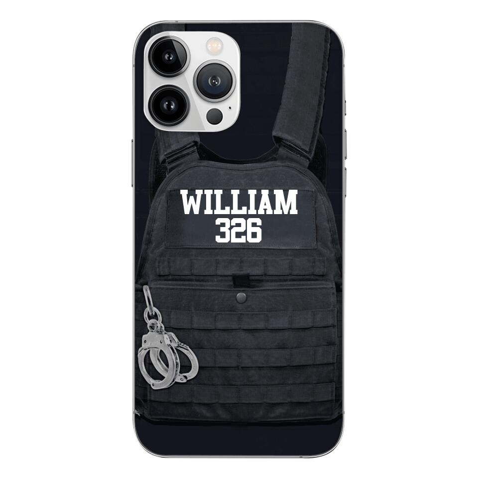 Personalized Thin Blue Line Phone Case Printed 25MAR-LN28