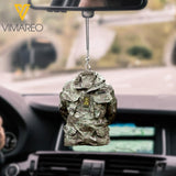 PERSONALIZED IRISH VETERAN CAMO CAR HANGING ORNAMENT MTHC2803