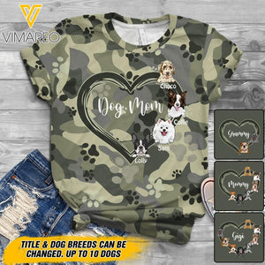 Personalized Dog Mom Tshirt Printed QTDT2903