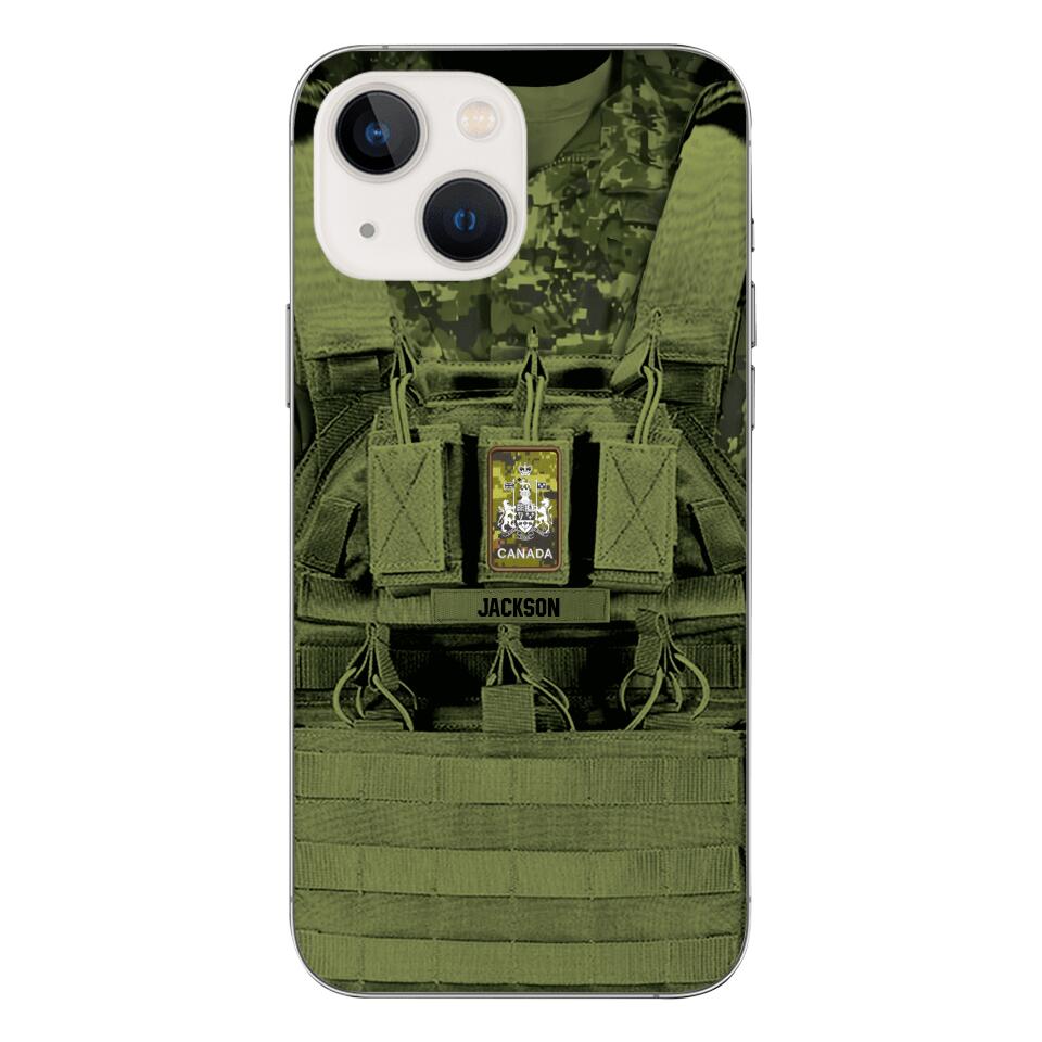 Personalized Canadian Soldier Phone Case Printed 25MAR-DT29