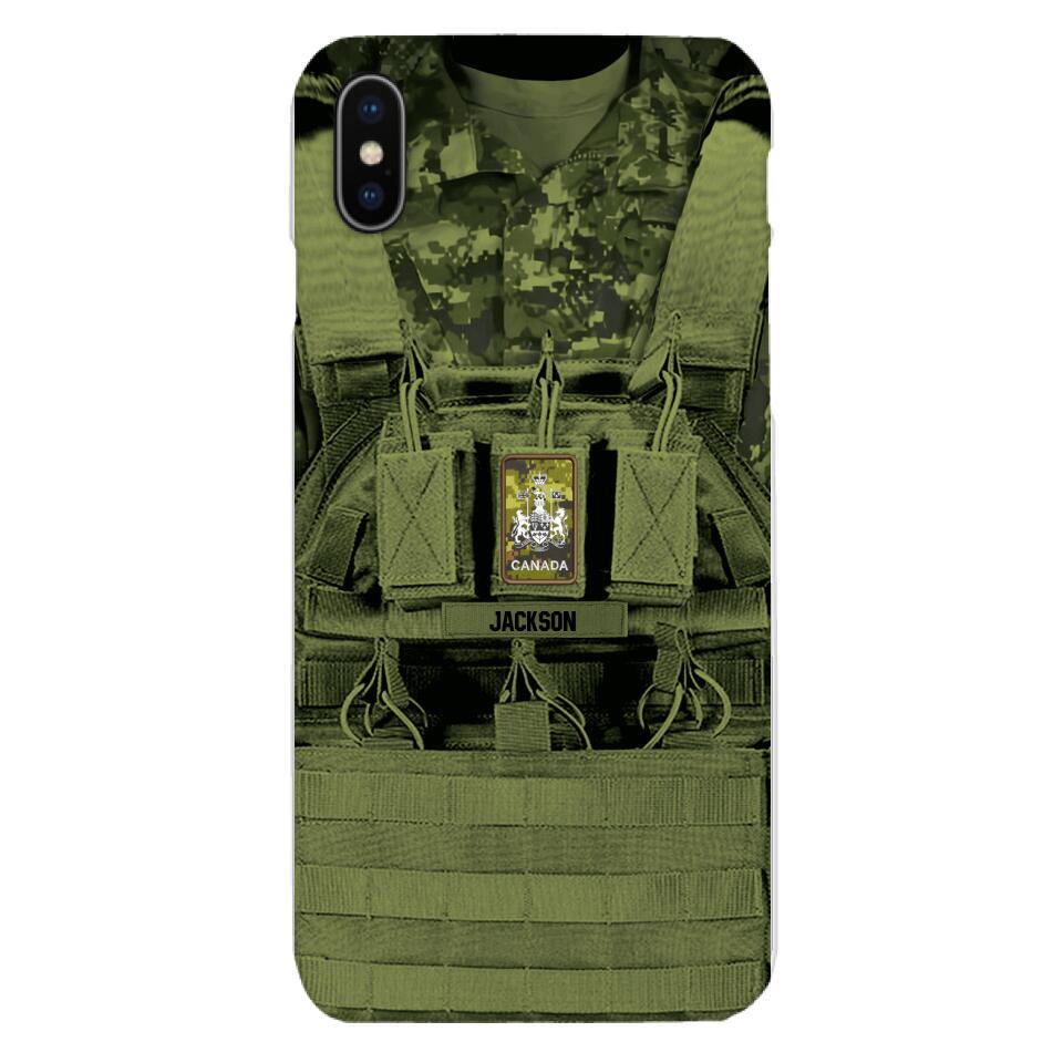 Personalized Canadian Soldier Phone Case Printed 25MAR-DT29