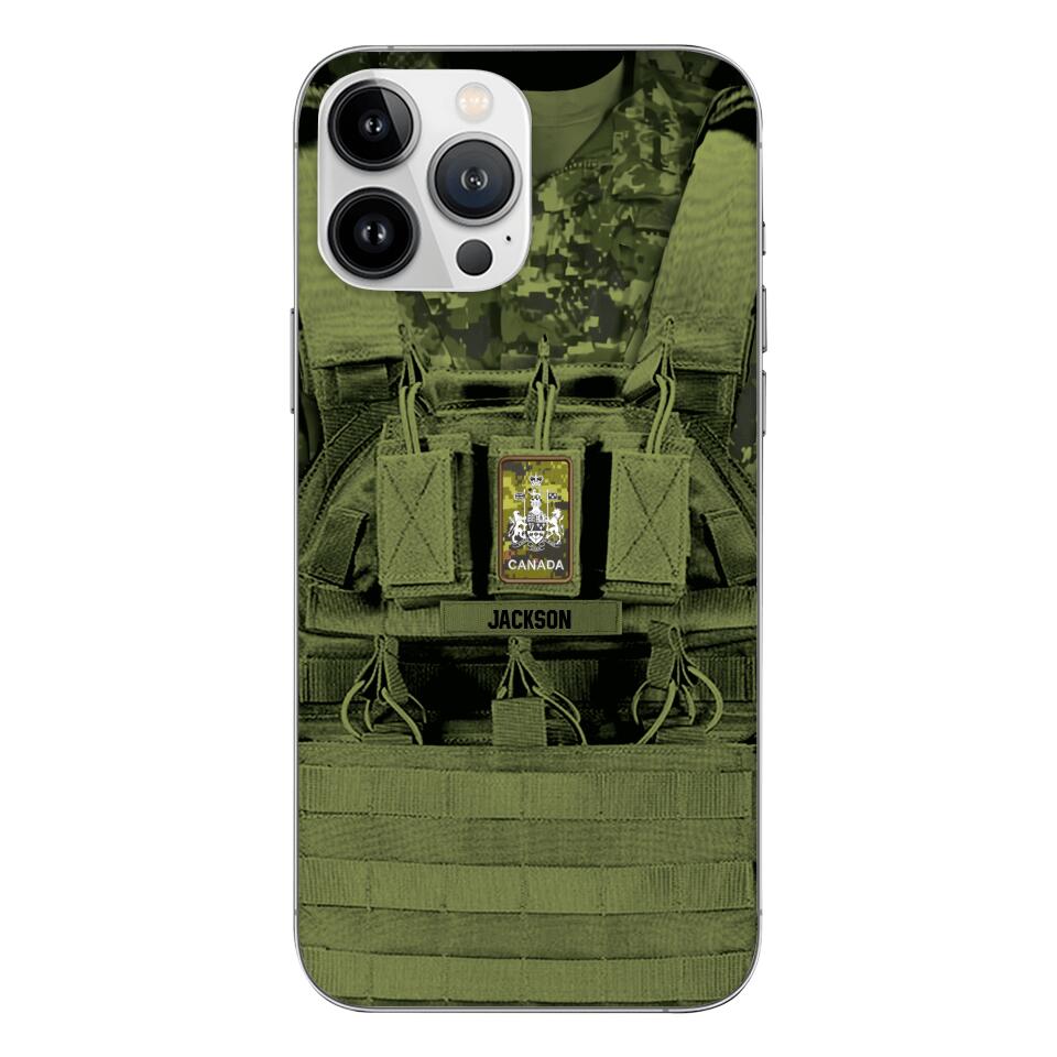 Personalized Canadian Soldier Phone Case Printed 25MAR-DT29