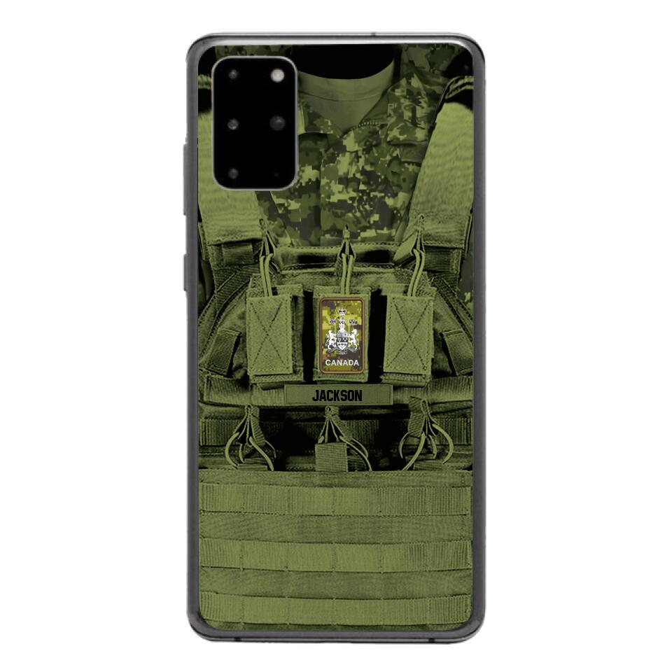 Personalized Canadian Soldier Phone Case Printed 25MAR-DT29