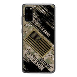 Personalized U.S Army Veteran Camo Phone Case Printed QTDT2903