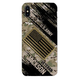 Personalized U.S Army Veteran Camo Phone Case Printed QTDT2903