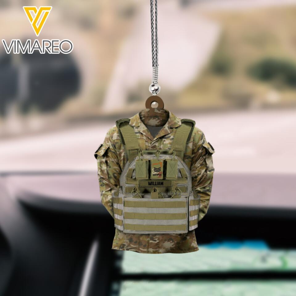 Personalized Australian Soldier Wood Ornament Printed 22MAR-DT30