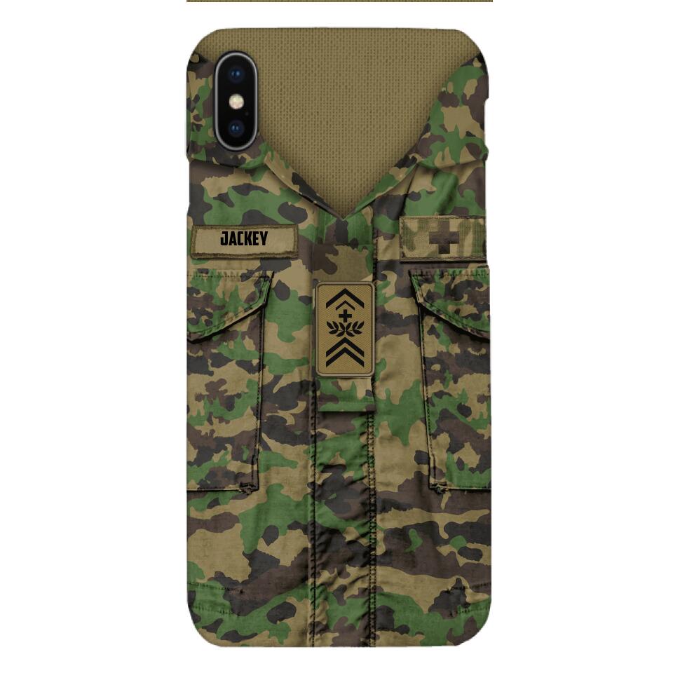 Personalized Swiss Soldier/Veterans Phone Case Printed 22MAR-HQ31
