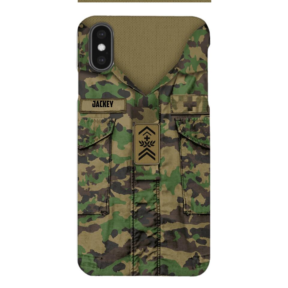 Personalized Swiss Soldier/Veterans Phone Case Printed 22MAR-HQ31