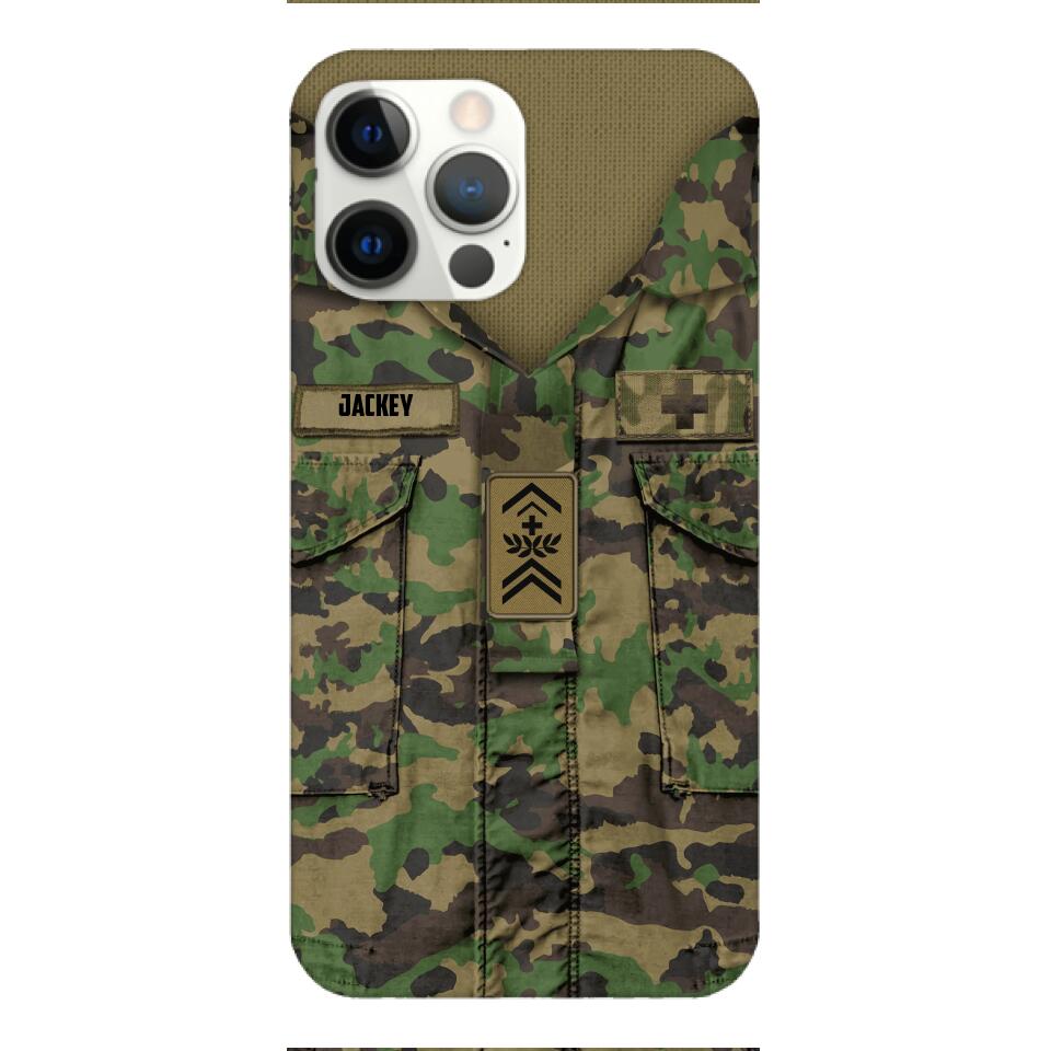 Personalized Swiss Soldier/Veterans Phone Case Printed 22MAR-HQ31