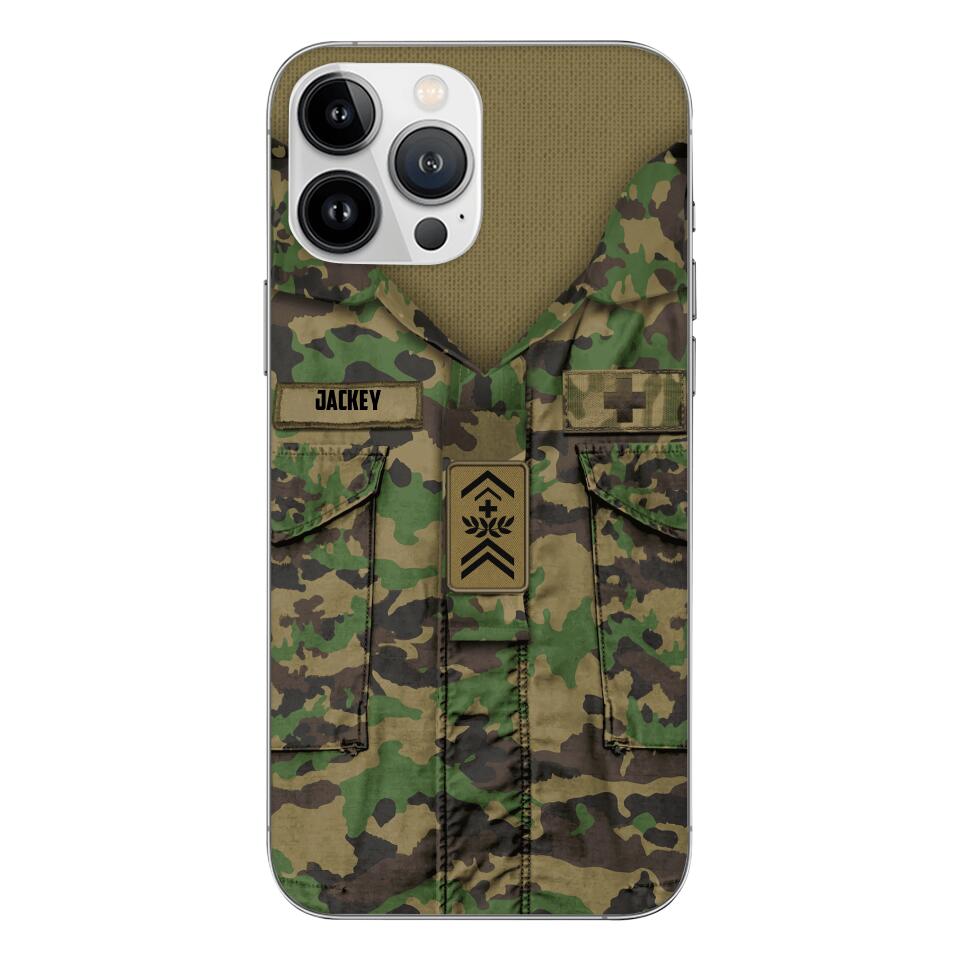 Personalized Swiss Soldier/Veterans Phone Case Printed 22MAR-HQ31