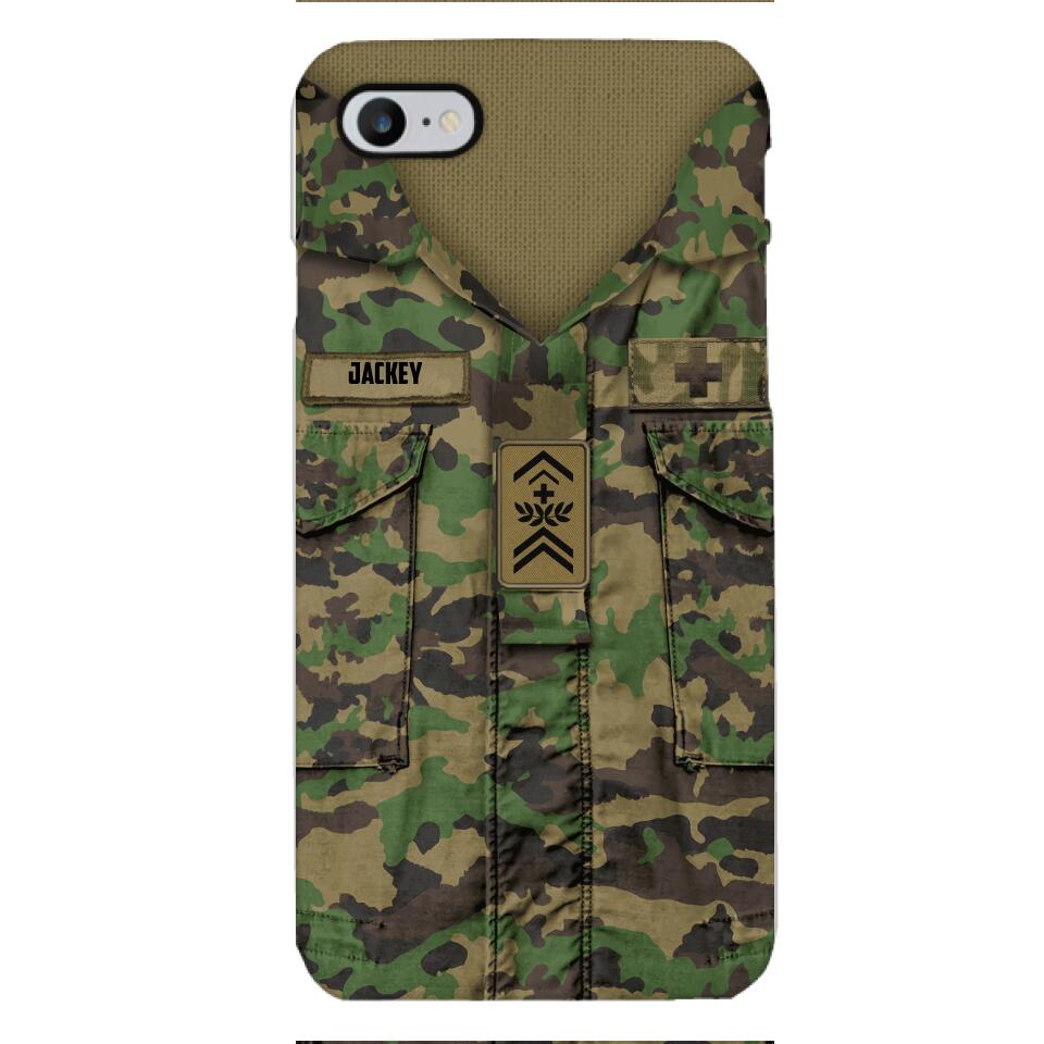 Personalized Swiss Soldier/Veterans Phone Case Printed 22MAR-HQ31