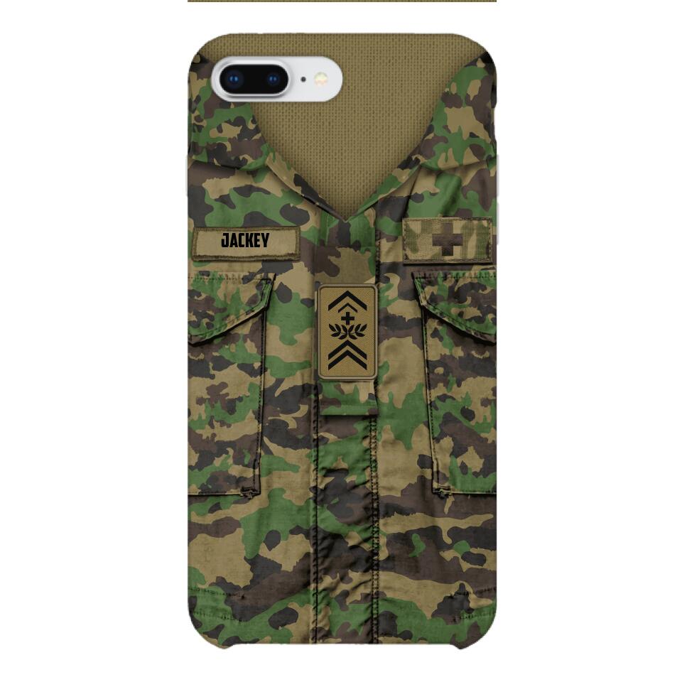 Personalized Swiss Soldier/Veterans Phone Case Printed 22MAR-HQ31