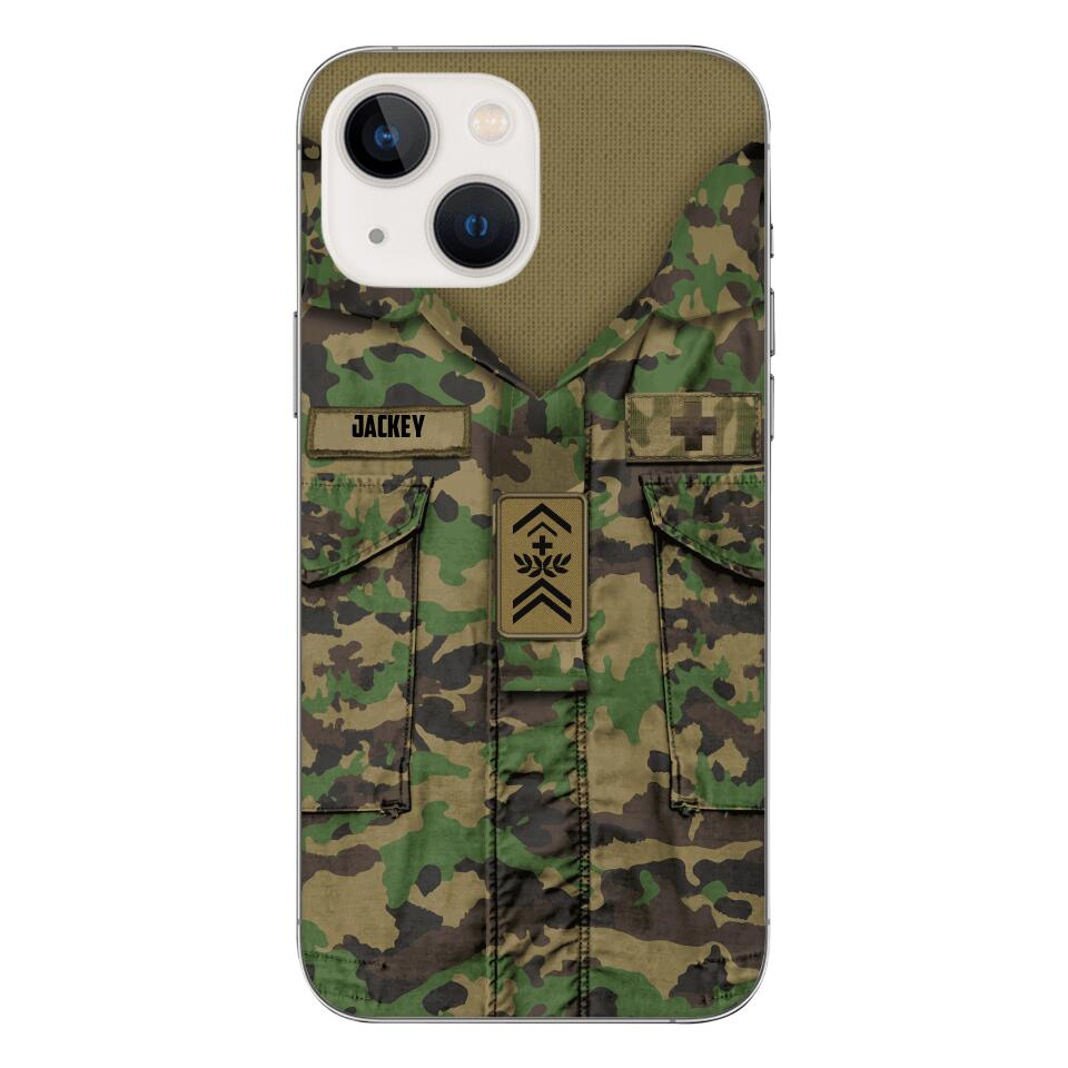 Personalized Swiss Soldier/Veterans Phone Case Printed 22MAR-HQ31