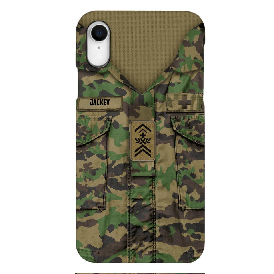 Personalized Swiss Soldier/Veterans Phone Case Printed 22MAR-HQ31