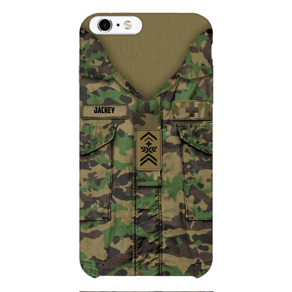 Personalized Swiss Soldier/Veterans Phone Case Printed 22MAR-HQ31