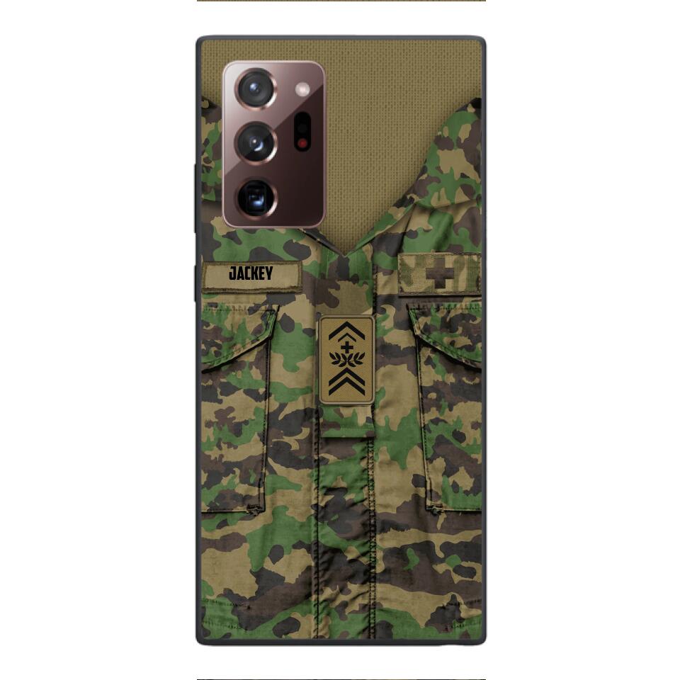 Personalized Swiss Soldier/Veterans Phone Case Printed 22MAR-HQ31