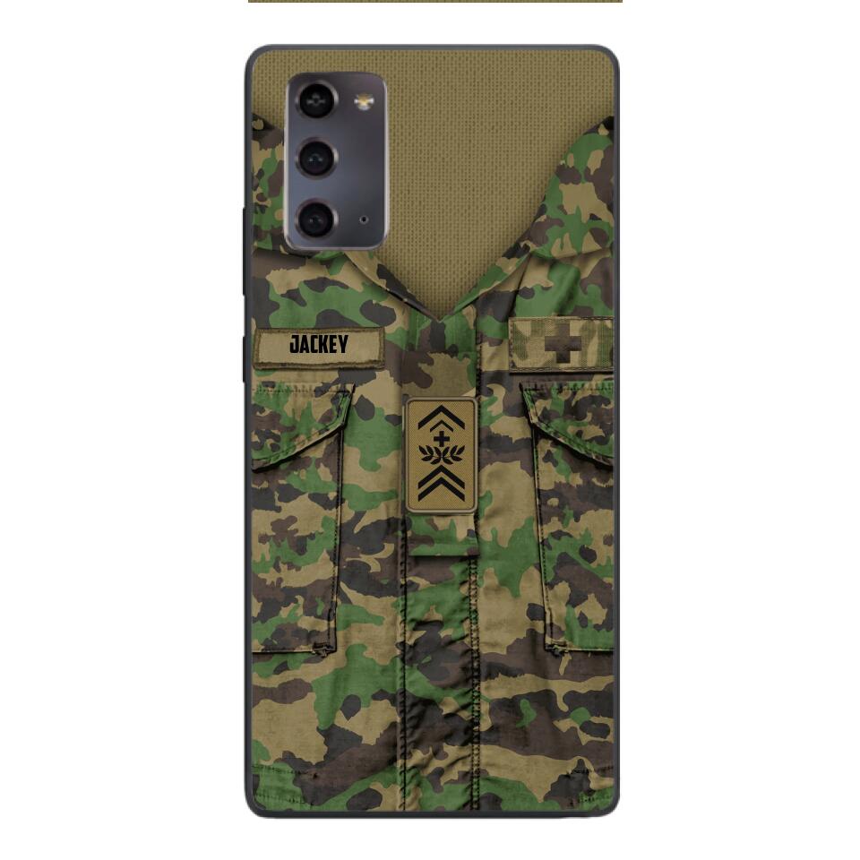Personalized Swiss Soldier/Veterans Phone Case Printed 22MAR-HQ31
