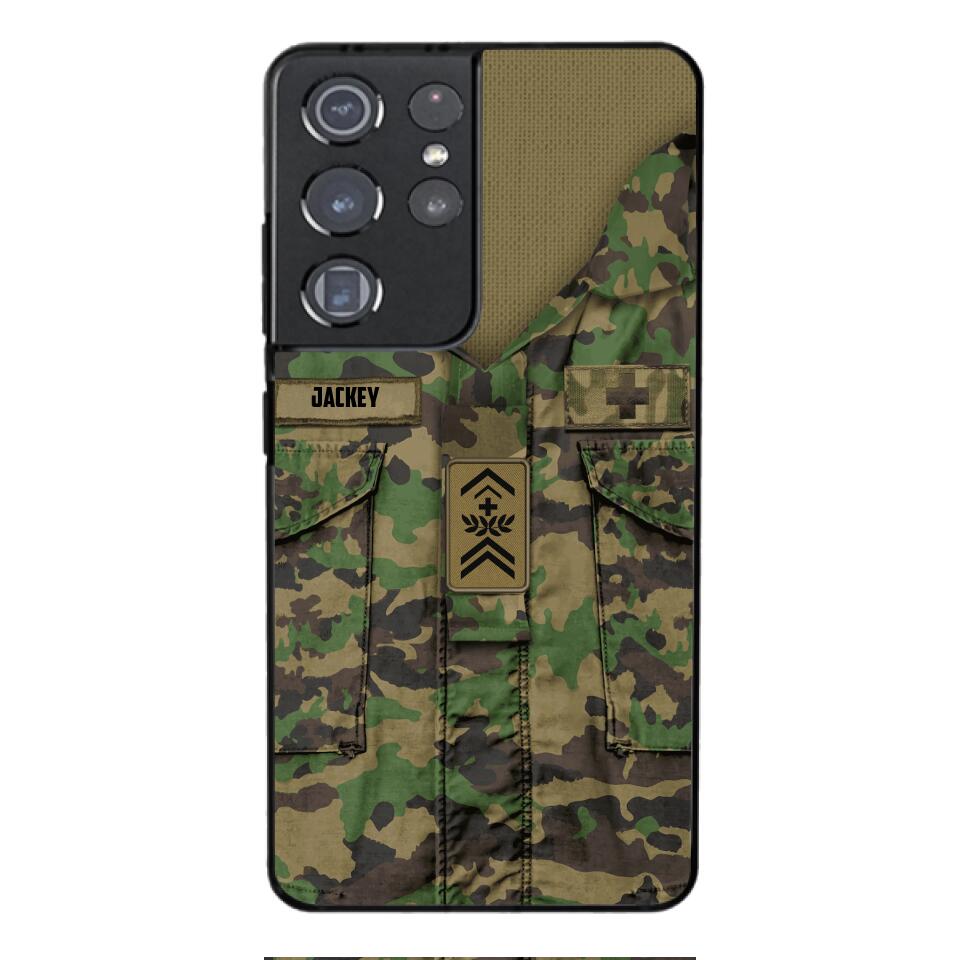 Personalized Swiss Soldier/Veterans Phone Case Printed 22MAR-HQ31