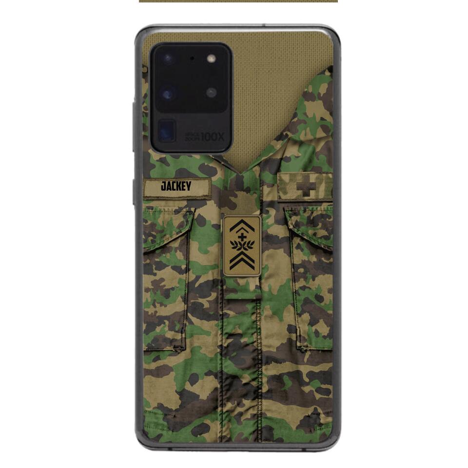 Personalized Swiss Soldier/Veterans Phone Case Printed 22MAR-HQ31