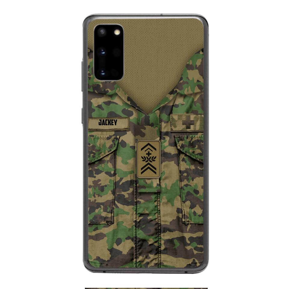 Personalized Swiss Soldier/Veterans Phone Case Printed 22MAR-HQ31