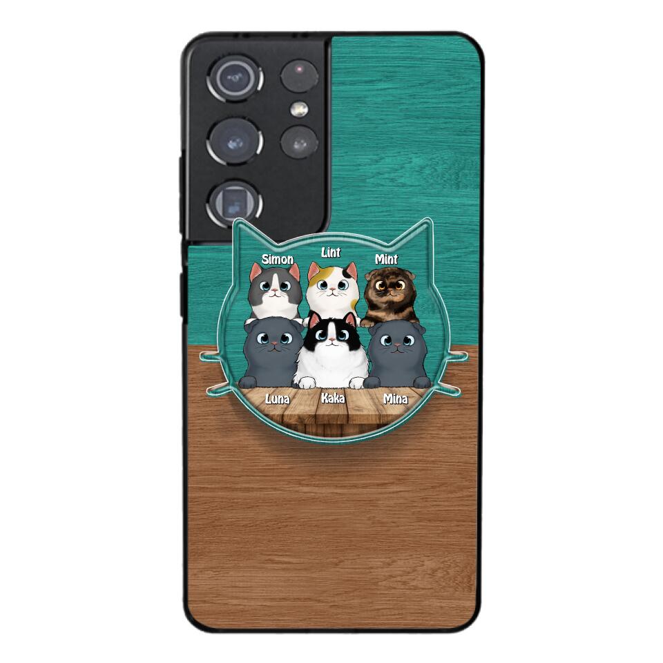 PERSONALIZED CAT LOVER PHONECASE + GRIP CAT MOM