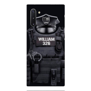 Personalized U.S Thin Blue Line Phone Case Printed 22APR-DT01