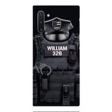 Personalized U.S Thin Blue Line Phone Case Printed 22APR-DT01