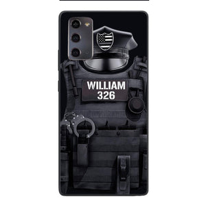 Personalized U.S Thin Blue Line Phone Case Printed 22APR-DT01