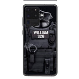 Personalized U.S Thin Blue Line Phone Case Printed 22APR-DT01