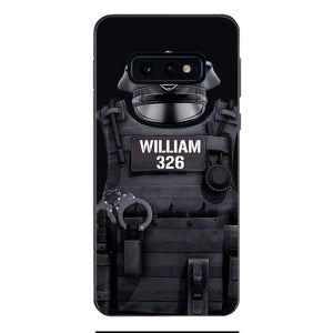 Personalized U.S Thin Blue Line Phone Case Printed 22APR-DT01