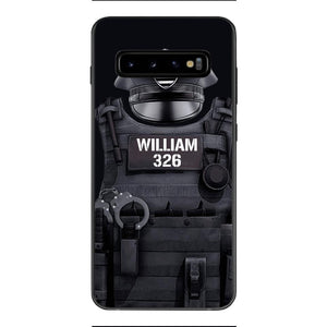 Personalized U.S Thin Blue Line Phone Case Printed 22APR-DT01