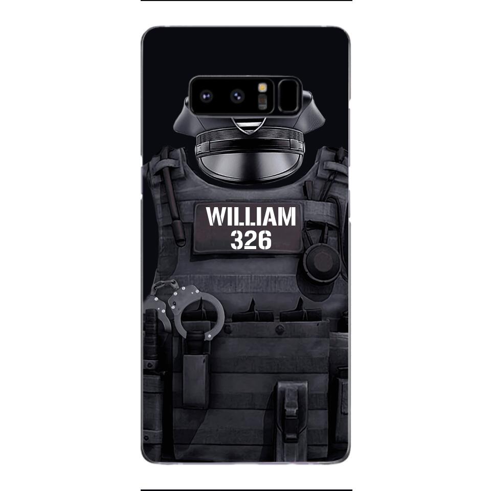 Personalized U.S Thin Blue Line Phone Case Printed 22APR-DT01