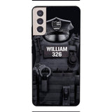 Personalized U.S Thin Blue Line Phone Case Printed 22APR-DT01