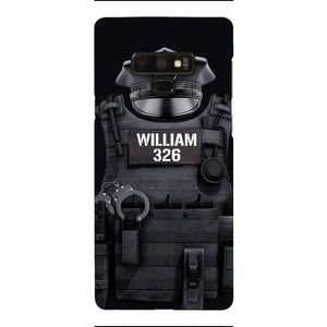 Personalized U.S Thin Blue Line Phone Case Printed 22APR-DT01