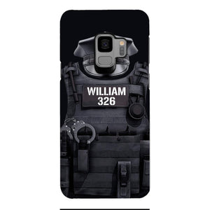 Personalized U.S Thin Blue Line Phone Case Printed 22APR-DT01