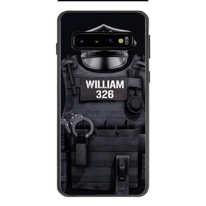 Personalized U.S Thin Blue Line Phone Case Printed 22APR-DT01