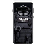 Personalized U.S Thin Blue Line Phone Case Printed 22APR-DT01