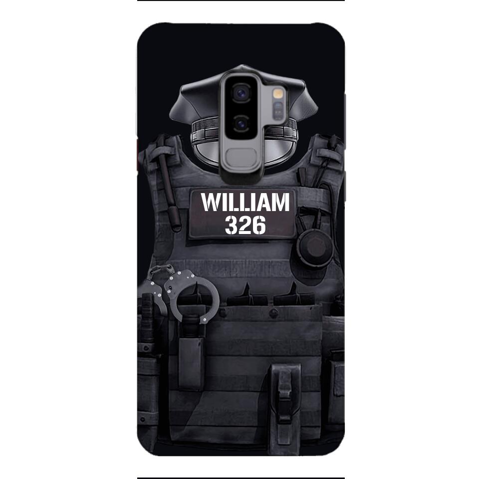 Personalized U.S Thin Blue Line Phone Case Printed 22APR-DT01