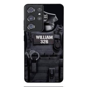 Personalized U.S Thin Blue Line Phone Case Printed 22APR-DT01
