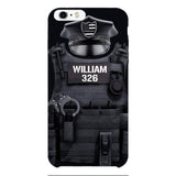 Personalized U.S Thin Blue Line Phone Case Printed 22APR-DT01