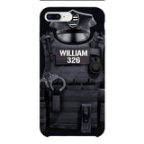 Personalized U.S Thin Blue Line Phone Case Printed 22APR-DT01