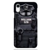 Personalized U.S Thin Blue Line Phone Case Printed 22APR-DT01