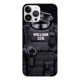 Personalized U.S Thin Blue Line Phone Case Printed 22APR-DT01