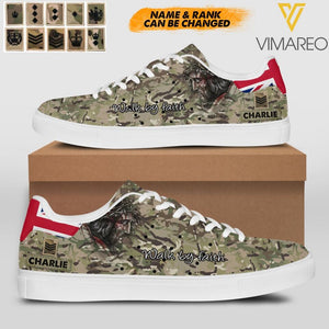 Personalized U.K Solider Walk By Faith God Leather Shoes QTHC0404