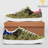 Personalized Australian Solider Walk By Faith God Leather Shoes QTHC0404