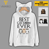 PERSONALIZED BEST CAT MOM EVER HOODIE QTTQ0404